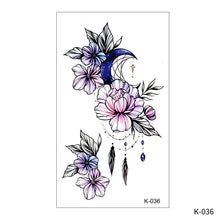Load image into Gallery viewer, Creative Small Fresh Tattoo Stickers Black and White Animal Disposable Tattoo Stickers Dreamcatcher Arm Body Moon Tattoo Stickers
