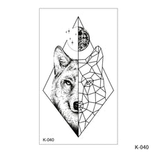 Load image into Gallery viewer, Creative Small Fresh Tattoo Stickers Black and White Animal Disposable Tattoo Stickers Dreamcatcher Arm Body Moon Tattoo Stickers
