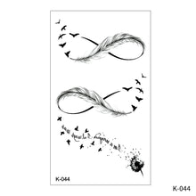 Load image into Gallery viewer, Creative Small Fresh Tattoo Stickers Black and White Animal Disposable Tattoo Stickers Dreamcatcher Arm Body Moon Tattoo Stickers
