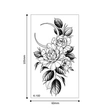Load image into Gallery viewer, Creative Small Fresh Tattoo Stickers Black and White Color Disposable Tattoo Stickers Arm Body Butterfly Moon Tattoo Stickers
