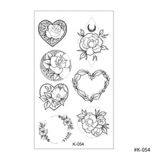 Load image into Gallery viewer, Creative Small Fresh Tattoo Stickers Black and White Color Disposable Tattoo Stickers Arm Body Butterfly Moon Tattoo Stickers
