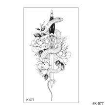 Load image into Gallery viewer, Creative Small Fresh Tattoo Stickers Black and White Color Disposable Tattoo Stickers Arm Body Butterfly Moon Tattoo Stickers
