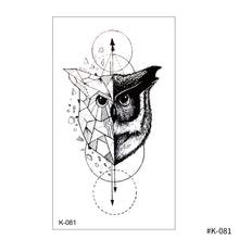 Load image into Gallery viewer, Creative Small Fresh Tattoo Stickers Black and White Color Disposable Tattoo Stickers Arm Body Butterfly Moon Tattoo Stickers
