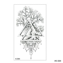 Load image into Gallery viewer, Creative Small Fresh Tattoo Stickers Black and White Color Disposable Tattoo Stickers Arm Body Butterfly Moon Tattoo Stickers
