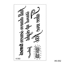 Load image into Gallery viewer, Creative Small Fresh Tattoo Stickers Black and White Color Disposable Tattoo Stickers Arm Body Butterfly Moon Tattoo Stickers
