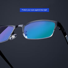Load image into Gallery viewer, Half Frame Blue Light Blocking Glasses Flat Glasses Fashion Comfortable Transparent Glasses Anti Radiation Glasses For Men
