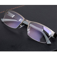 Load image into Gallery viewer, Half Frame Blue Light Blocking Glasses Flat Glasses Fashion Comfortable Transparent Glasses Anti Radiation Glasses For Men

