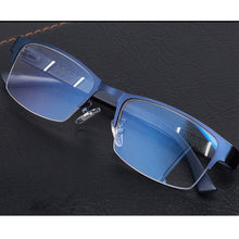 Load image into Gallery viewer, Half Frame Blue Light Blocking Glasses Flat Glasses Fashion Comfortable Transparent Glasses Anti Radiation Glasses For Men
