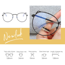 Load image into Gallery viewer, Cute Anti Blue Light Glasses Metal Glasses Frame Flat Glasses Fashion Comfortable Transparent Glasses For Women
