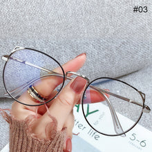 Load image into Gallery viewer, Cute Anti Blue Light Glasses Metal Glasses Frame Flat Glasses Fashion Comfortable Transparent Glasses For Women
