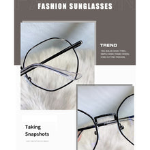 Load image into Gallery viewer, Art Retro Polygon Anti Blue Light Glasses Metal Frame Flat Glasses Fashion Comfortable Transparent Glasses For Women Men
