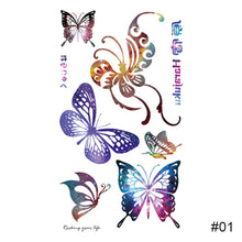 Load image into Gallery viewer, Temporary Colorful Small Fresh Tattoo Stickers Fashion Waterproof Long-lasting Tattoo Stickers Arm Leg Chest Body Art Tattoo
