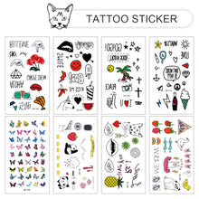 Load image into Gallery viewer, Personalized Fashion Colorful Small Fresh Tattoo Stickers Waterproof Long-lasting Tattoo Stickers Temporary Body Art Tattoo
