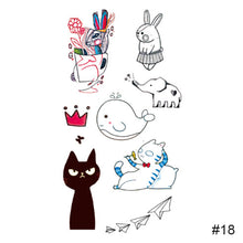 Load image into Gallery viewer, Personalized Fashion Colorful Small Fresh Tattoo Stickers Waterproof Long-lasting Tattoo Stickers Temporary Body Art Tattoo
