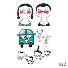 Load image into Gallery viewer, Personalized Fashion Colorful Small Fresh Tattoo Stickers Waterproof Long-lasting Tattoo Stickers Temporary Body Art Tattoo
