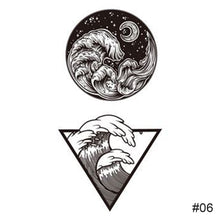 Load image into Gallery viewer, Fashion Black Small Fresh Tattoo Stickers Waterproof Long-lasting Tattoo Stickers Temporary Arm Leg Chest Body Art Tattoo

