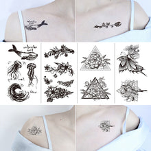 Load image into Gallery viewer, Fashion Simple Black Tattoo Stickers Waterproof Long-lasting Tattoo Stickers Temporary Body Art Tattoo For Women Men
