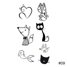 Load image into Gallery viewer, Black Small Fresh Tattoo Stickers Waterproof Long Lasting Temporary Tattoo Stickers Body Art Tattoo Stickers For Women Men
