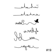 Load image into Gallery viewer, Black Small Fresh Tattoo Stickers Waterproof Long Lasting Temporary Tattoo Stickers Body Art Tattoo Stickers For Women Men
