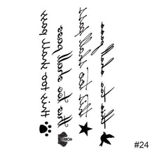 Load image into Gallery viewer, Black Small Fresh Tattoo Stickers Waterproof Long Lasting Temporary Tattoo Stickers Arm Leg Chest Body Art Tattoo Stickers
