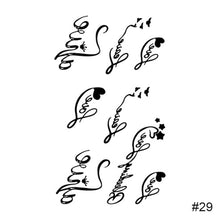 Load image into Gallery viewer, Black Small Fresh Tattoo Stickers Waterproof Long Lasting Temporary Tattoo Stickers Arm Leg Chest Body Art Tattoo Stickers

