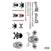 Load image into Gallery viewer, Black Small Fresh Tattoo Stickers Waterproof Long Lasting Temporary Tattoo Stickers Arm Leg Chest Body Art Tattoo Stickers
