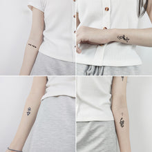 Load image into Gallery viewer, Simple Black Small Fresh Tattoo Stickers Waterproof Long Lasting Tattoo Stickers Arm Leg Chest Body Art Tattoo Stickers
