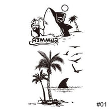 Load image into Gallery viewer, Simple Black Small Fresh Tattoo Stickers Waterproof Long Lasting Tattoo Stickers Arm Leg Chest Body Art Tattoo Stickers

