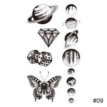 Load image into Gallery viewer, Simple Black Small Fresh Tattoo Stickers Waterproof Long Lasting Tattoo Stickers Arm Leg Chest Body Art Tattoo Stickers
