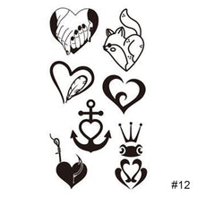 Load image into Gallery viewer, Simple Black Small Fresh Tattoo Stickers Waterproof Long Lasting Tattoo Stickers Arm Leg Chest Body Art Tattoo Stickers
