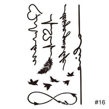 Load image into Gallery viewer, Simple Black Small Fresh Tattoo Stickers Waterproof Long Lasting Tattoo Stickers Arm Leg Chest Body Art Tattoo Stickers
