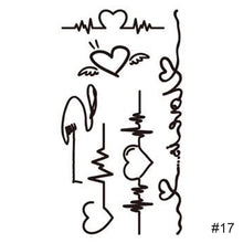 Load image into Gallery viewer, Simple Black Small Fresh Tattoo Stickers Waterproof Long Lasting Tattoo Stickers Arm Leg Chest Body Art Tattoo Stickers
