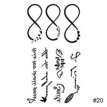 Load image into Gallery viewer, Simple Black Small Fresh Tattoo Stickers Waterproof Long Lasting Tattoo Stickers Arm Leg Chest Body Art Tattoo Stickers
