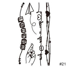 Load image into Gallery viewer, Simple Black Small Fresh Tattoo Stickers Waterproof Long Lasting Tattoo Stickers Arm Leg Chest Body Art Tattoo Stickers
