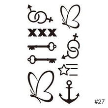 Load image into Gallery viewer, Simple Black Small Fresh Tattoo Stickers Waterproof Long Lasting Tattoo Stickers Arm Leg Chest Body Art Tattoo Stickers

