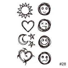 Load image into Gallery viewer, Simple Black Small Fresh Tattoo Stickers Waterproof Long Lasting Tattoo Stickers Arm Leg Chest Body Art Tattoo Stickers
