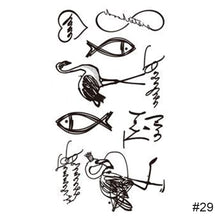 Load image into Gallery viewer, Simple Black Small Fresh Tattoo Stickers Waterproof Long Lasting Tattoo Stickers Arm Leg Chest Body Art Tattoo Stickers
