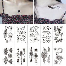 Load image into Gallery viewer, Fashion Black Small Fresh Tattoo Stickers Waterproof Long Lasting Tattoo Stickers Body Art Tattoo Temporary Tattoo Stickers

