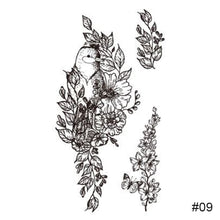 Load image into Gallery viewer, Fashion Black Small Fresh Tattoo Stickers Waterproof Long Lasting Tattoo Stickers Body Art Tattoo Temporary Tattoo Stickers
