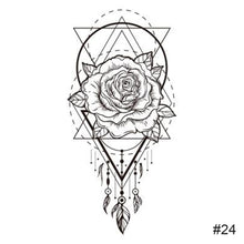 Load image into Gallery viewer, Fashion Black Small Fresh Tattoo Stickers Waterproof Long Lasting Tattoo Stickers Body Art Tattoo Temporary Tattoo Stickers
