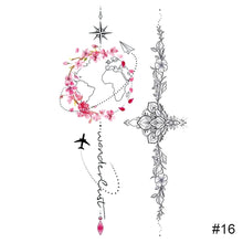 Load image into Gallery viewer, Colorful Small Fresh Tattoo Stickers Waterproof Long Lasting Tattoo Stickers Body Art Paste Painting Tattoo For Women Men
