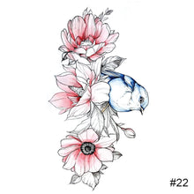 Load image into Gallery viewer, Colorful Small Fresh Tattoo Stickers Waterproof Long Lasting Tattoo Stickers Body Art Paste Painting Tattoo For Women Men
