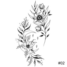 Load image into Gallery viewer, Small Fresh Black Tattoo Stickers Waterproof Long Lasting Tattoo Stickers Arm Leg Chest Body Art Paste Painting Tattoo

