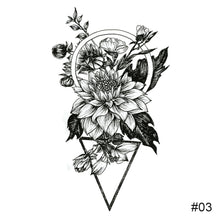 Load image into Gallery viewer, Small Fresh Black Tattoo Stickers Waterproof Long Lasting Tattoo Stickers Arm Leg Chest Body Art Paste Painting Tattoo
