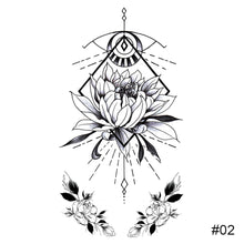 Load image into Gallery viewer, Small Fresh Black Tattoo Stickers Waterproof Long Lasting Tattoo Stickers Temporary Arm Leg Chest Body Art Tattoo
