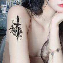 Load image into Gallery viewer, Temporary Small Fresh Black Tattoo Stickers Waterproof Long Lasting Tattoo Stickers Arm Leg Chest Body Art Tattoo
