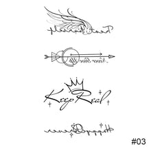 Load image into Gallery viewer, Temporary Small Fresh Black Tattoo Stickers Waterproof Long Lasting Tattoo Stickers Arm Leg Chest Body Art Tattoo
