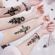 Load image into Gallery viewer, Small Fresh Black Tattoo Stickers Waterproof Long Lasting Tattoo Stickers Body Art Tattoo For Women Men
