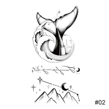 Load image into Gallery viewer, Small Fresh Black Tattoo Stickers Waterproof Long Lasting Tattoo Stickers Body Art Tattoo For Women Men
