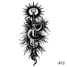 Load image into Gallery viewer, Small Fresh Black Tattoo Stickers Waterproof Long Lasting Tattoo Stickers Body Art Tattoo For Women Men
